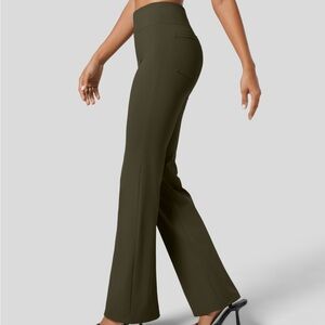 Halara Flex High Wasted Back Side Pocket Slightly Flare Work Pants